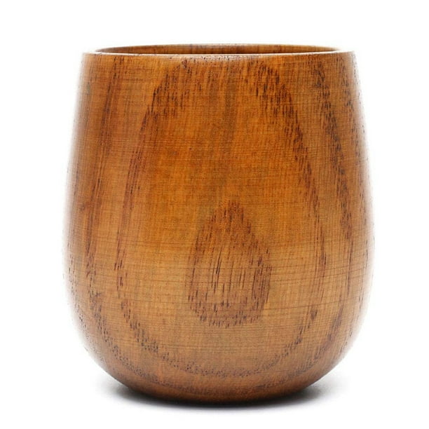 de Té de Madera Natural, de Madera Maciza para Bebidas Frías y Calientes, Capacidad de 200 Ml, Ideal para Café, Té, Jugo y Leche.