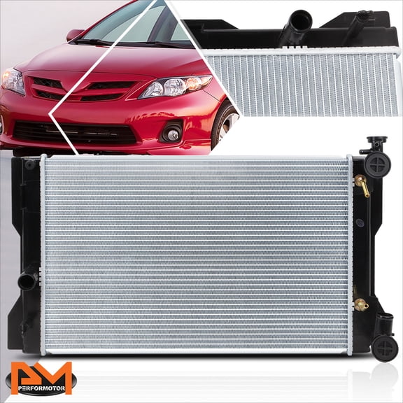 PM PERFORMOTOR Full Aluminum OE Factory Style Cooling Radiator for 09-13 Corolla 1.8L DPI-13152