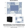 thumbnail image 3 of XNKOLMJ Outdoor Rug Carpet Waterproof Patio Rug 5x8 ft-Portable RV Camping Rug Mat-Non Fading Outdoor Area Rug for Deck Picnic Balcony Backyard Porch Beach Reversible Black &amp; White, 3 of 6