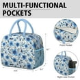 thumbnail image 6 of Womens Pioneer Flower Floral Print Pattern Lunch Box for Work,Insulated Lunch Bag for Women,Loncheras Para Mujer,Leakproof Adult Lunch Bag for Work,Beach,Travel,Picnic,Camping, 6 of 7