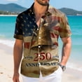 thumbnail image 5 of Linfrsh Mens American Flag Shirt 250th Anniversary 1776-2026 We The People Patriotic USA T-Shirt(Khaki,3XL), 5 of 6