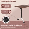 thumbnail image 2 of 55.1" Conference Table with Wheels, Large Meeting Table for 6-10 People, Foldable Training Room Tables with Metal Frame for Office Conference,2PCS, 2 of 7