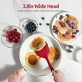 thumbnail image 4 of 600°F Heat Resistant Silicone Turners: U-Taste 13.6in Long Solid & Slotted Kitchen Spatula Flipper, Food Grade Flexible Cooking Utensil for Flipping Egg, Pancake in Nonstick Cookware (Red, 2PCS), 4 of 10