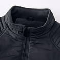thumbnail image 4 of Aayomet Mens Coat Men's Puffer Jacket Quilted Lined Bomber Jacket Full Zip Casual Coat Down Jacket Thick Windbreaker Outwear Winter,Dark Blue L, 4 of 5