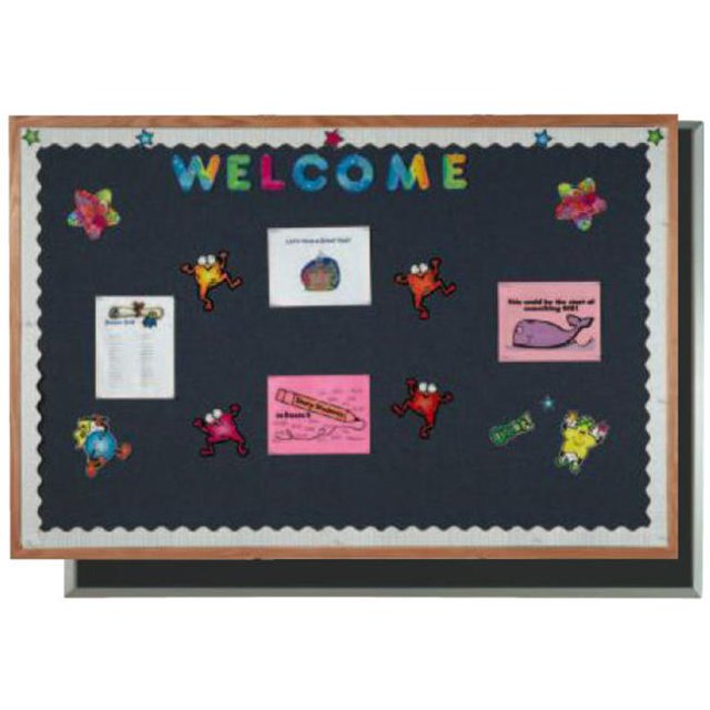 Aarco Products OF2436003 Chêne Cadre Concepteur Tissu Tableau d'Affichage - Quartz Rose