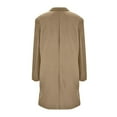 thumbnail image 5 of Women's Long Coats Single Breasted Pea Coat Winter Casual Blazer Jacket Trench Coat Khaki L, 5 of 9