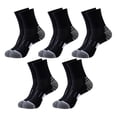 thumbnail image 4 of 5 Pairs Mens Ankle Running Socks, VLOOCKLW Breathable Fast-Dry Running & Gym Workout Socks Low Cut Cushioned Athletic Sports Socks, 4 of 4