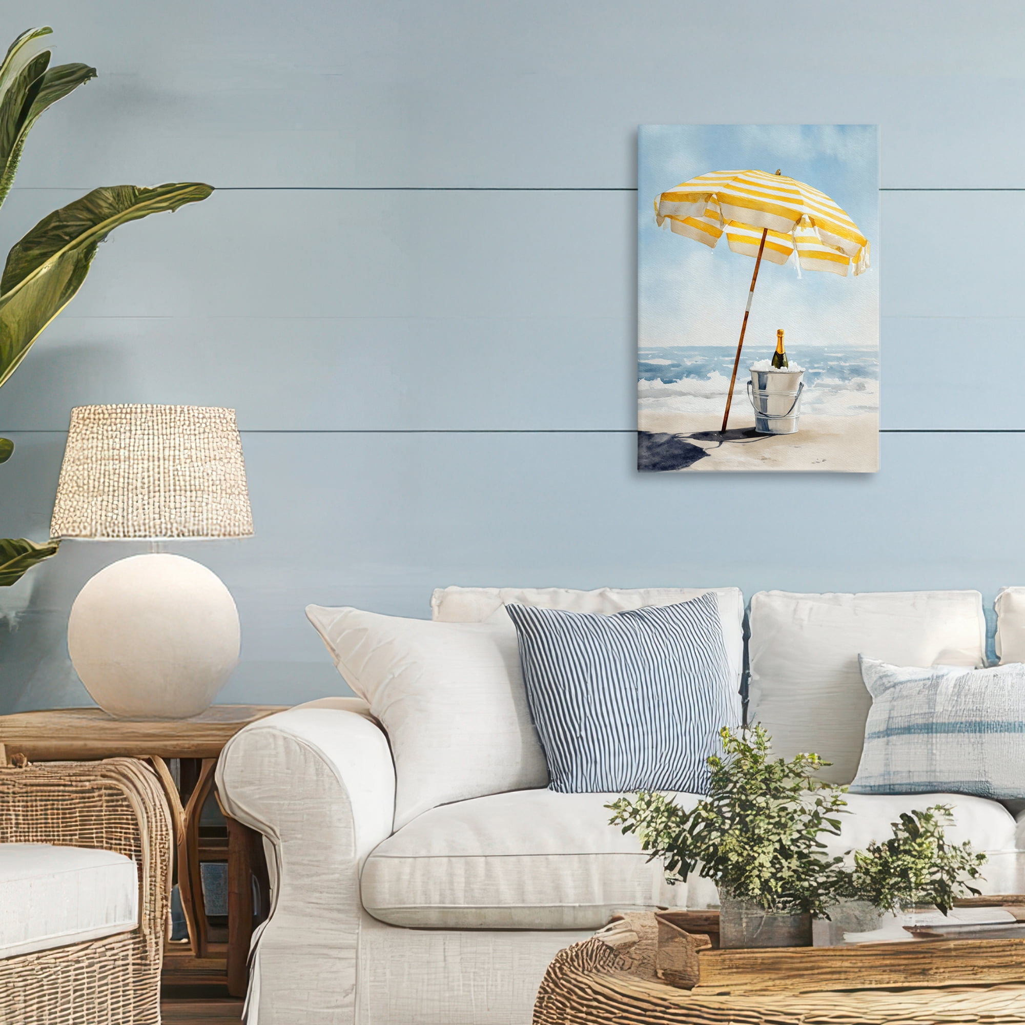 Stupell Industries Sunshine Celebration at Seaside Canvas Wall Art, design by Petal Prints Design