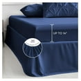 thumbnail image 6 of TiaGOC King Comforter Set - 7 Pieces Pintuck Bed in A Bag King - Comforters King Size - Comforter Set with Sheets, Comforter, Flat Sheet, Fitted Sheet and Pillowcases & Shams, Navy, 6 of 6