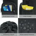thumbnail image 4 of Crossbody Water Bottle Bag Quilted Insulated Holder with Adjustable Strap for 32oz 40oz Sports Bottle Sling Bag with Phone Pocket and Handles, Black, 4 of 8