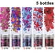 thumbnail image 1 of Purpurina para slime, purpurina extrafina en frascos, ideal para slime, manualidades, esmaltes de uñas, scrapbooking y pinturas. Juego de 5., 1 of 8