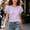 *Purple, variant on ClodeEU Women's Crew Neck Ruffle Flutter Sleeve T-Shirt,Solid Short Sleeve Casual Tee Army Green,Women's Plus L