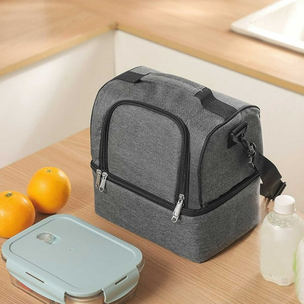 Mochila térmica a prueba de fugas para hombres y mujeres | Bolsa de almuerzo de doble capa, suave y de gran capacidad para la escuela, la oficina, camping y picnics