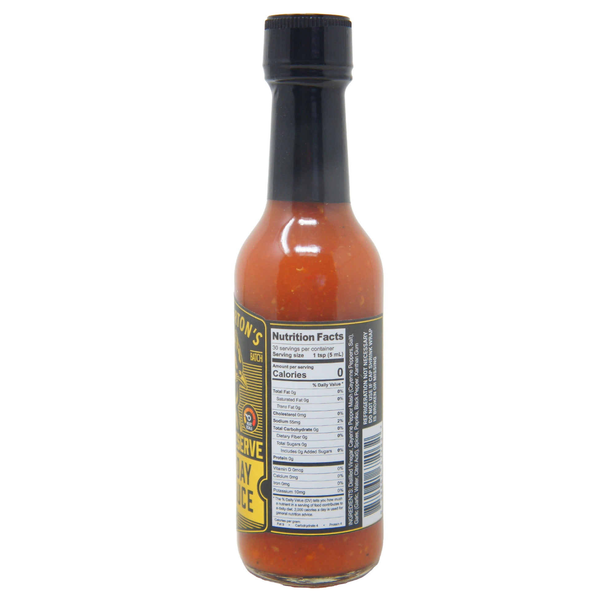 (4 pack) Bear & Burton's Everyday Hot Sauce 5oz Gluten Free All Natural Cayenne Peppers 67203