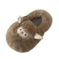 thumbnail image 2 of Oyedens Cute Slippers for Women Sheep Animal Fuzzy House Slippers Warm Plush Memory Foam Indoor Shoes, 2 of 6