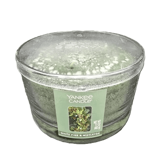Yankee Candle WHITE PINE & MISTLETOE Large Holiday 3-Wick Tumber Candle