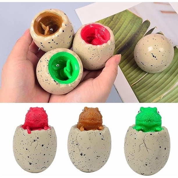 Pack de 3 juguetes de Eggstoy – Juguetes de descompresión para ventilación de taza apretadora, juguete antiestrés suave y blandito, juguete de escritorio de alivio para adultos