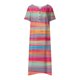 thumbnail image 3 of ICHUANYI Clearance Women's Summer Casual V-Neck Buttons Short Sleeve With Pocket Printed Dresses(Pink, XXL) ICHUANYI WER2023080906805, 3 of 4