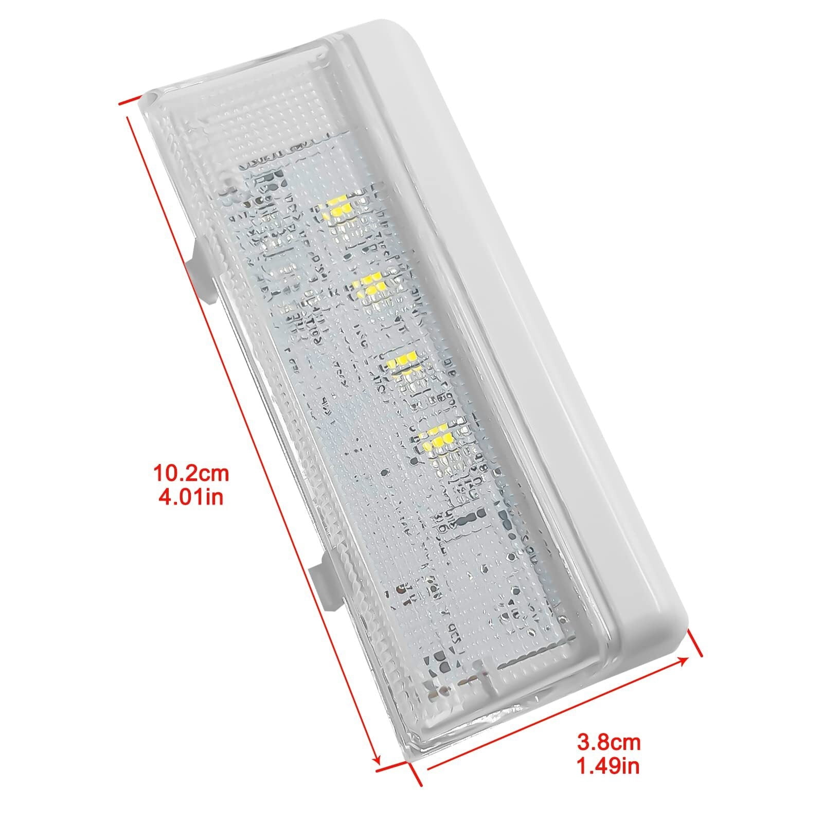 W10515058 and W10515057 Refrigerator LED Light 2PCS with Cover Compatible for Kenmore Maytag Whirlpool Refrigerator LED Light Replaces WRS325FDAM02 WRS325FDAM04