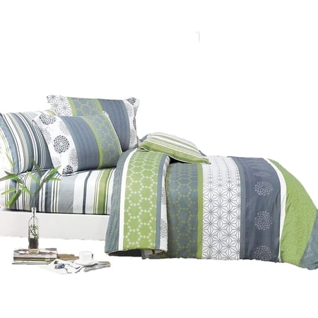 Swanson Beddings Serene 2-Piece 100% Cotton Bedding Set: Duvet Cover And One Pillow Sham (Twin)