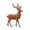 Multicolor, variant on Wood Carved Style Reindeer Resin Figurine, Christmas Deer Tabletop Decoration with Rustic Sculpted Look, Festive Accent for Mantel, Shelf, Entry Table and Seasonal Display, Brown