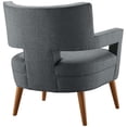 thumbnail image 3 of Ergode Sheer Upholstered Fabric Armchair - Gray, 3 of 5
