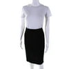 Pre-owned|Dolce & Gabbana Womens Zip Up Pleated Pencil Skirt Black Size 38