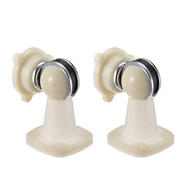 Tope magnético para puerta Uxcell, soporte de puerta, montaje con tornillo, plástico beige, paquete de 2