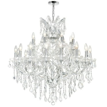 CWI Lighting Maria Theresa 25 Light Up Traditional Metal Chandelier in Chrome