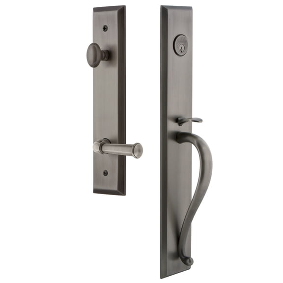 Grandeur Favsgrgeo_Esetd_Na_Lh Fifth Avenue Solid Brass Rose Left Handed Dummy Full Plate