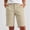 Khaki plus size summer shorts with pockets a1, variant on Cagogo Women's Plus Size Mid Rise Straight Shorts with Pockets Solid Casual Regular Fit Travel Summer Shorts, Gray L