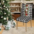 thumbnail image 3 of 4PCS Christmas Dining Chair Covers,Buffalo Plaid Christmas Balls Stretch Removable Washable Slipcover Chair Protector for Dining Room Home Decor, 3 of 6