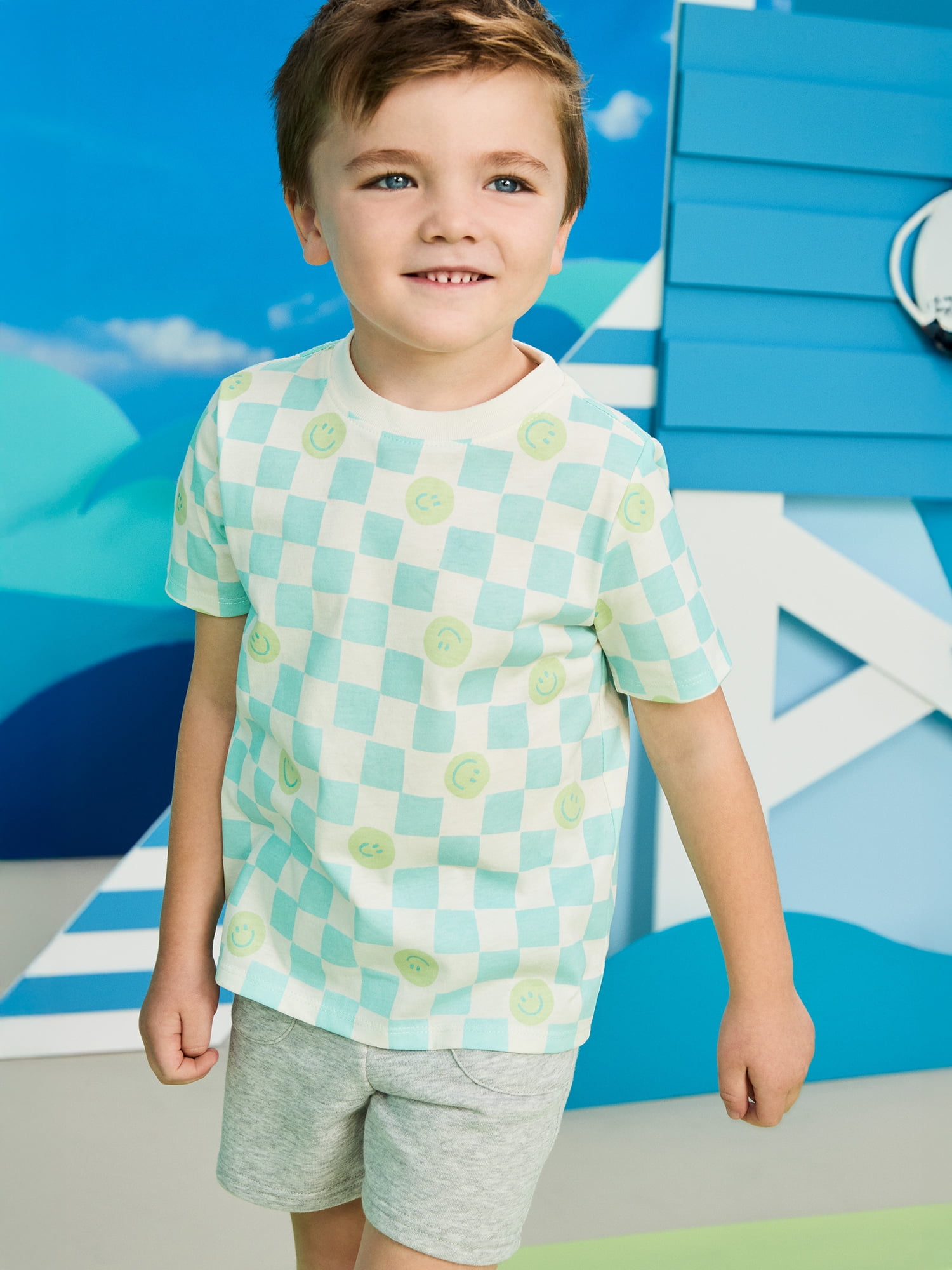 Garanimals Newborn, Baby & Toddler Boy Cotton 6-Piece Outfit Sets, Graphic Tops & Pull-On Bottoms, Sizes 0-6T