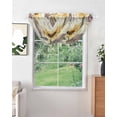 thumbnail image 2 of Waterfall Valances for Windows, Sunflower Kitchen Sheer Valance Curtains, Yellow Summer Botanical Floral Farmhouse Rod Pocket Elegant Swag Valances for Living Room Bedroom, 47.2"x38.5", 2 Panel, 2 of 8