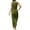 Green, variant on Women's V-Neck Sleeveless Wide Leg Jumpsuit - Adjustable Waist Romper for Summer Casual Wear