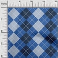 thumbnail image 1 of oneOone Polyester Lycra Blue Fabric Argyle Check Craft Projects Decor Fabric Printed By The Yard 56 Inches Wide, 1 of 4