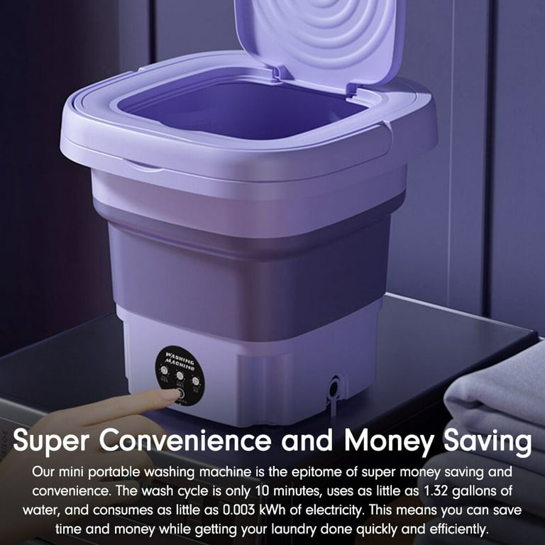 Portable Mini Washing Machine, 8L Personal Mobile Washer for