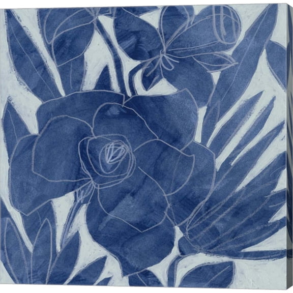 Great Art Now Blue Lagoon Silhouette I by June Erica Vess, Canvas Wall Art, 12W x 12H