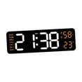 thumbnail image 3 of Reloj despertador Digital con pantalla LED, función de repetición electrónica Dst, reloj de pared con pantalla semanal para dormitorio, aula, oficina, Naranja, 3 of 9