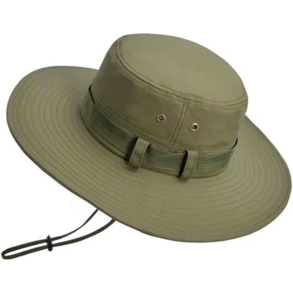 Men’s Wide‑Brim Sun Hat, Breathable Adjustable Summer Fishing Hat for Outdoor, Gardening and Beach