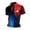 Black1, variant on Men's Loose Fit Short Sleeve Polo Shirt, USA Patriotic America Flag Graphic Collared Knit Top, Casual Summer Top for Independence Day(Blue,L)