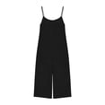 thumbnail image 6 of Scyoekwg Jumpsuits for Women Backless Wide Leg Summer Romper Spaghetti Strap Overalls Casual Boho Loose Fit Dressy Jumpsuits Black,S, 6 of 6
