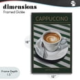 thumbnail image 4 of Stupell Industries Cappuccino Coffee over Stripes Black Framed Giclee Art, design by Andreas Magnusson, 4 of 9