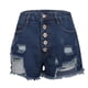 thumbnail image 3 of Pantalones cortos de mezclilla con borde rasgado a la moda de verano para mujer, botones abotonados, bolso Sexy, pantalones calientes a la cadera Fridja  fhjkhfk460777, 3 of 8