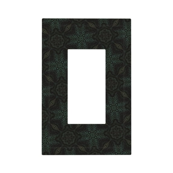 DouZhe 1-Gang Decorator/Rocker Wallplate, Moroccan Style Flowers Decorative Wall Plates