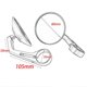 thumbnail image 4 of 22MM Motorcycle Handlebar Mirror Handle Bar Ends Round Side Mirrors For Harley Cafe Racer 7/8 Rearview Mirrows, 4 of 4