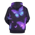 thumbnail image 3 of Dreamy Purple Butterfly Pattern (46)-2 Men's Women New Sweatshirt Hoodie Men's Plus Size Sweatshirt Hooded Sweatshirt 3d Printed Street Men's Cloth, 3 of 6