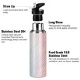thumbnail image 3 of Yayeee 33oz Insulated Water Bottle Double Wall Stainless Steel with Flip Straw Lid, Wavy Striped, 3 of 7