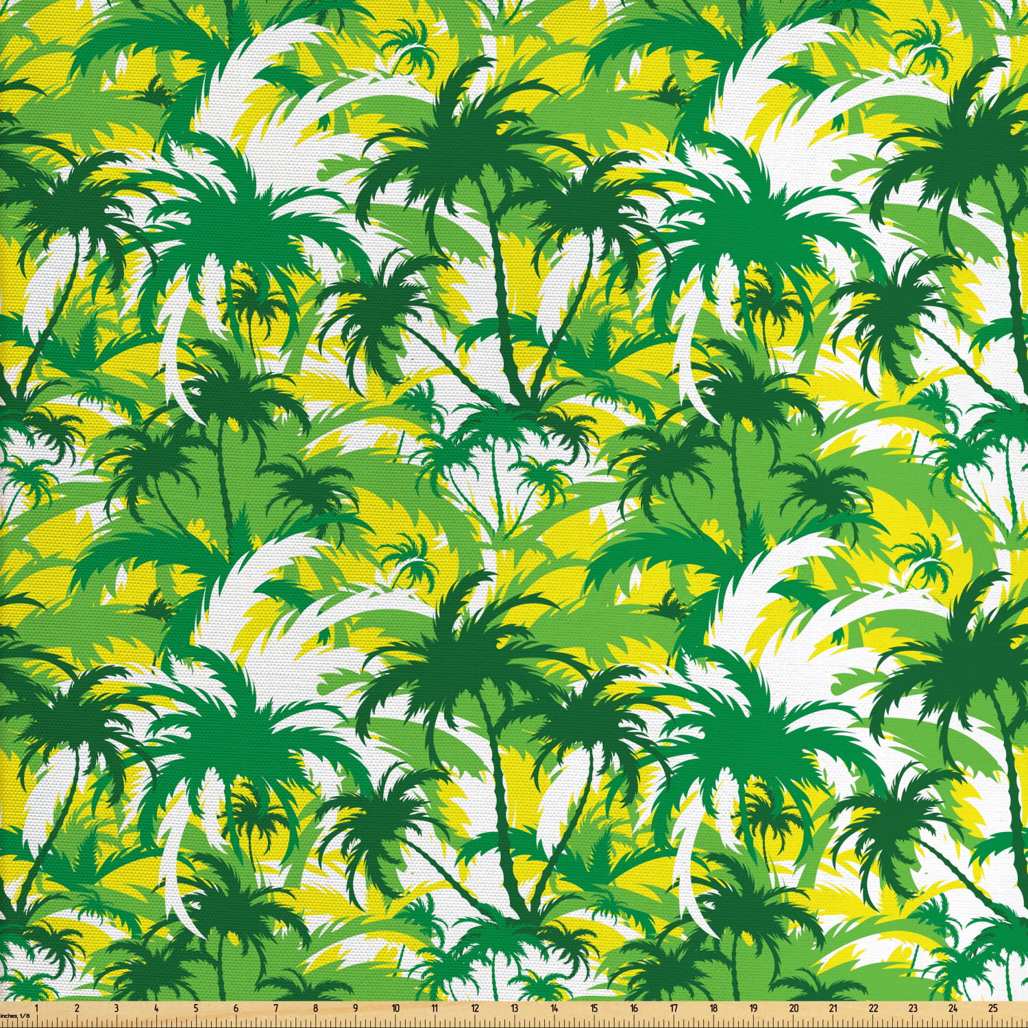 Exotic Fabric by The Yard, Refreshing Hawaiian Palm Trees in Various ...