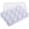 thumbnail image 1 of Travel Contact Lens Case Container Holder Storage Box Portable Contact Lens Travel Kits (Transparent), 1 of 7